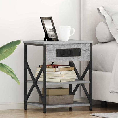 Armadio da Notte 2 pcs Grigio Sonoma 41 x 31 x 51 cm