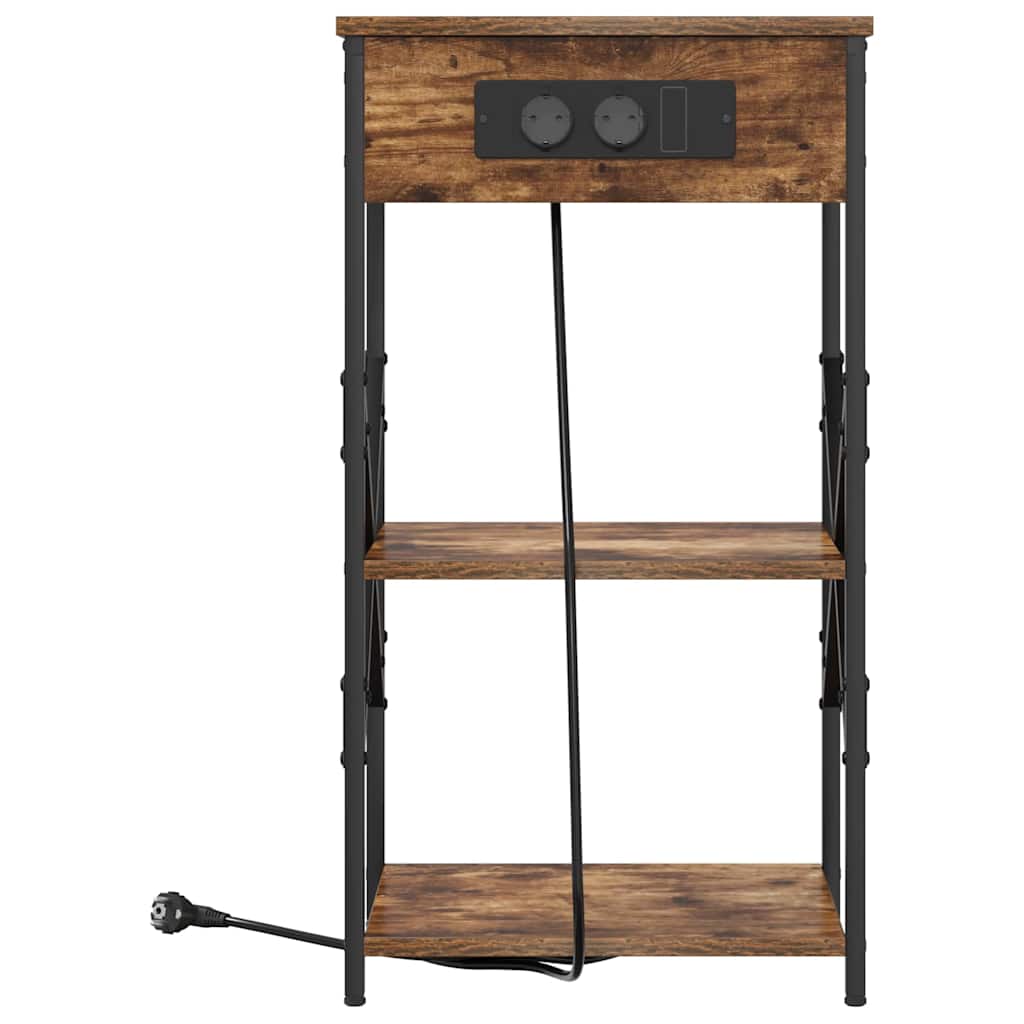 Armadio da Notte Rovere fumÃ© 41 x 31 x 76 cm Legno multistrato
