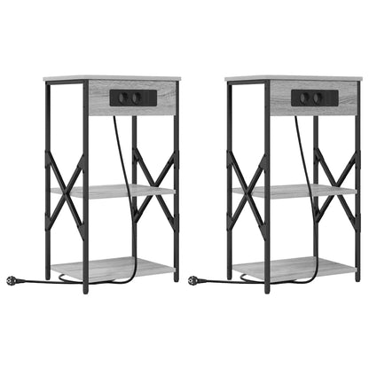 Armadio da Notte 2 pcs Grigio Sonoma 41 x 31 x 76 cm