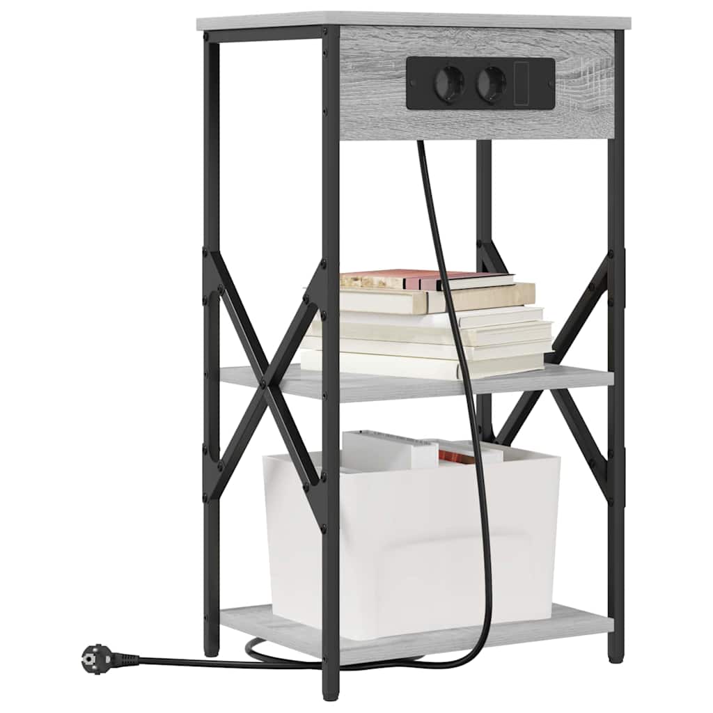 Armadio da Notte 2 pcs Grigio Sonoma 41 x 31 x 76 cm