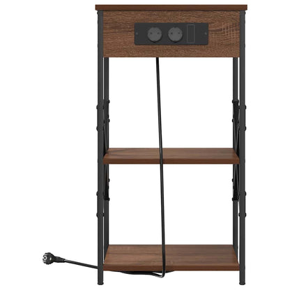 Armadio da Notte con lo scaffale Rovere Marrone 41 x 31 x 76 cm