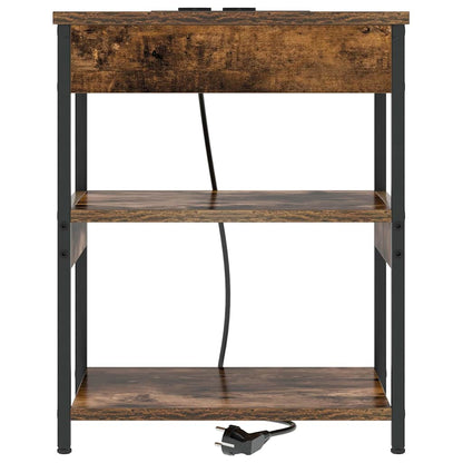 Armadio da Notte Rovere fumÃ© 41 x 31 x 51 cm Legno multistrato