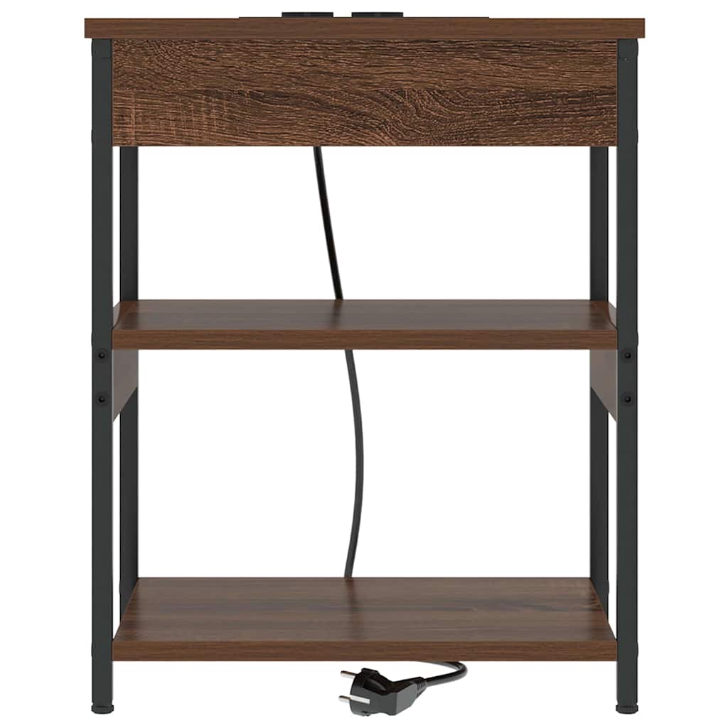 Armadio da Notte Rovere Marrone 41 x 31 x 51 cm
