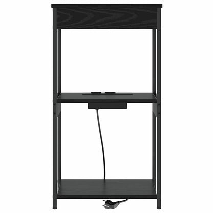 Armadio da Notte Rovere Nero 41 x 31 x 76 cm Legno multistrato