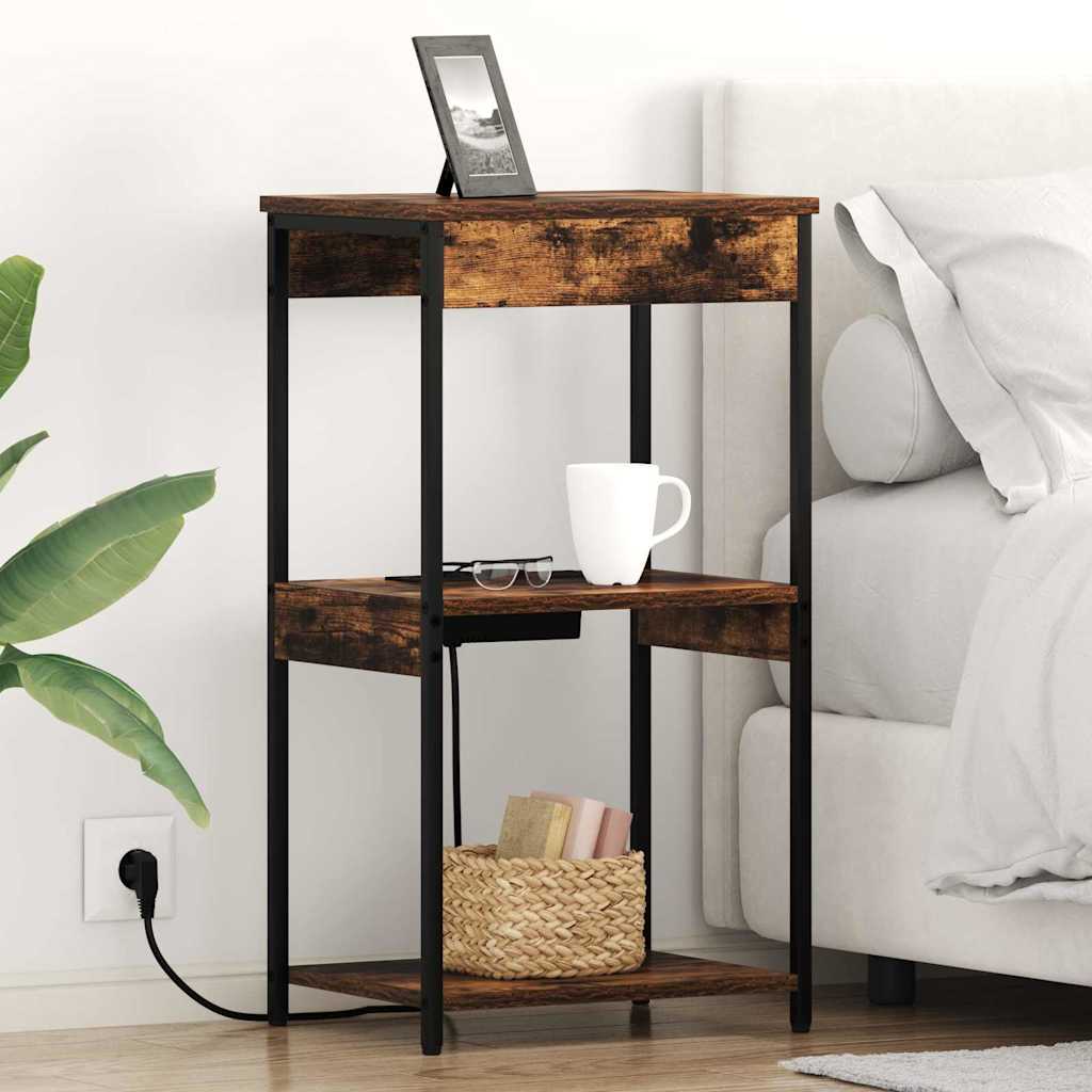 Armadio da Notte Rovere fumÃ© 41 x 31 x 76 cm Legno multistrato
