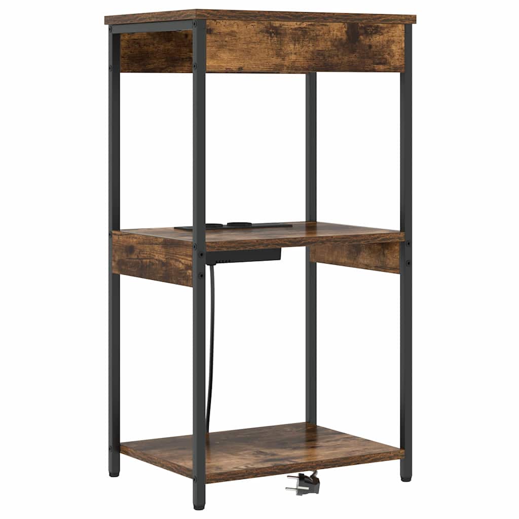 Armadio da Notte Rovere fumÃ© 41 x 31 x 76 cm Legno multistrato