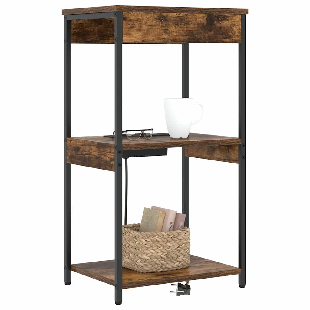 Armadio da Notte Rovere fumÃ© 41 x 31 x 76 cm Legno multistrato