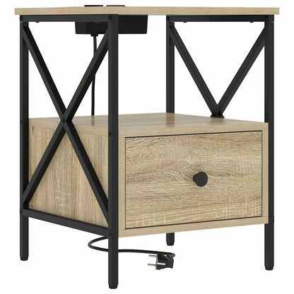 Armadio da Notte con cassetto Rovere Sonoma 41,5 x 40,5 x 55 cm