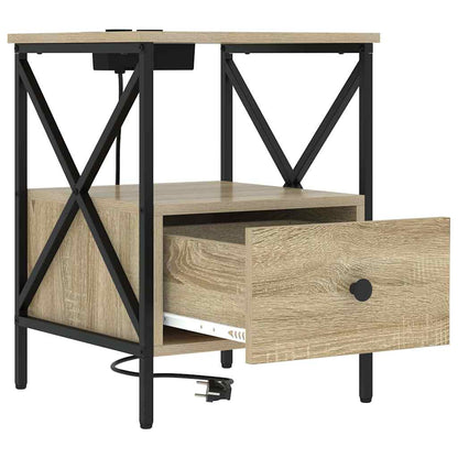 Armadio da Notte con cassetto Rovere Sonoma 41,5 x 40,5 x 55 cm