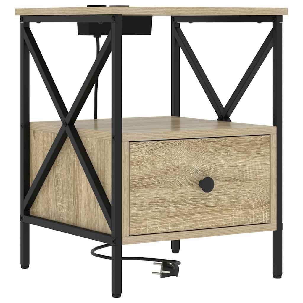 Armadio da Notte 2 pcs Rovere Sonoma 41,5 x 40,5 x 55 cm
