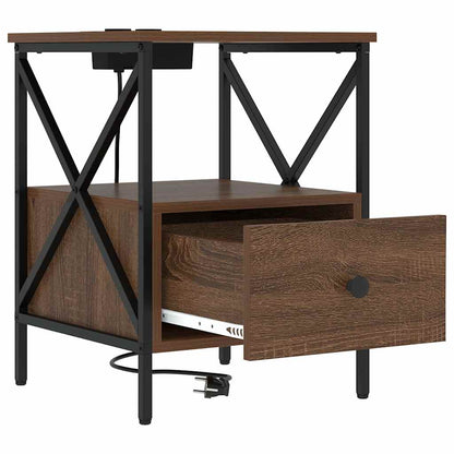 Armadio da Notte Rovere Marrone 41,5 x 40,5 x 55 cm