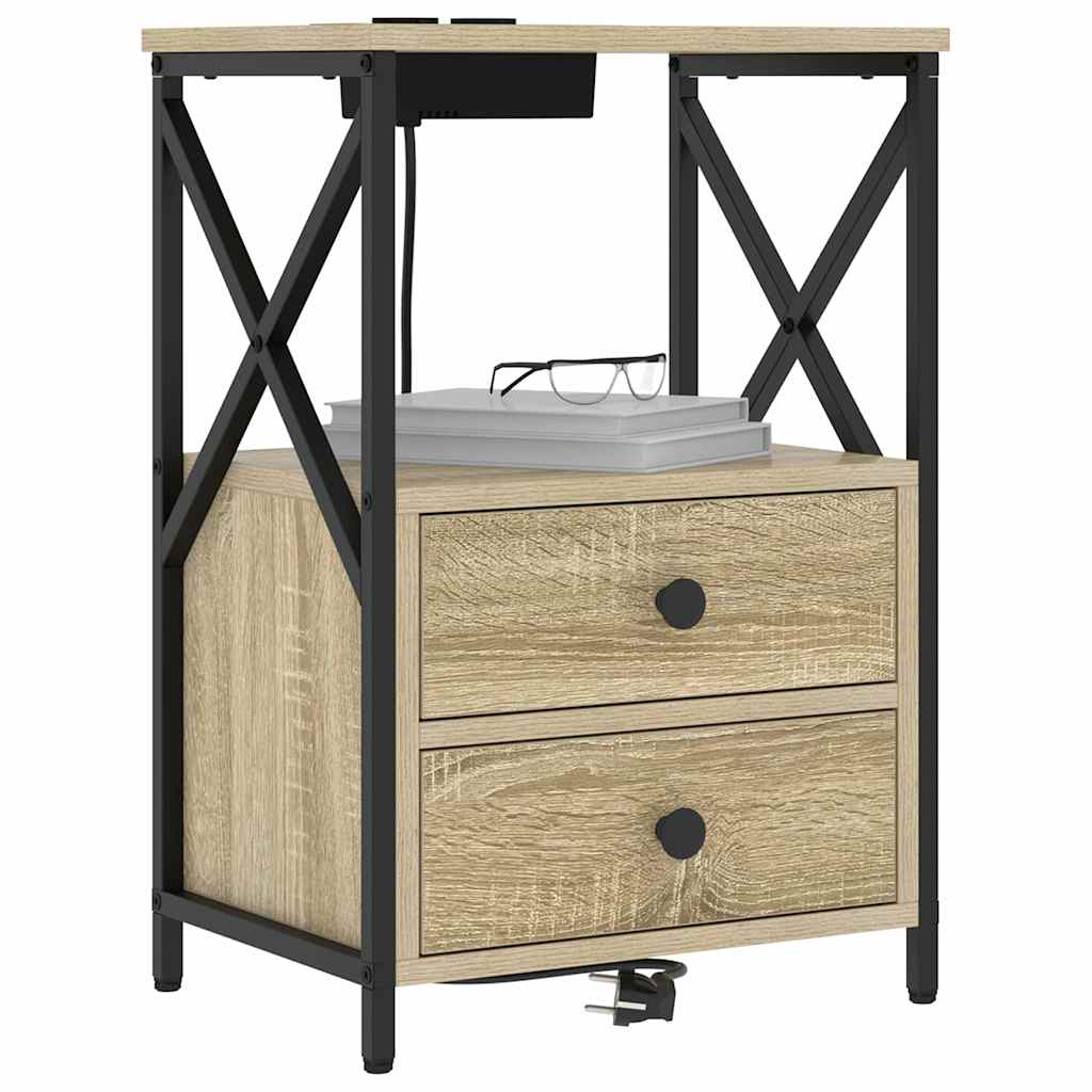 Armadio da Notte con cassetto Rovere Sonoma 40 x 31 x 60 cm