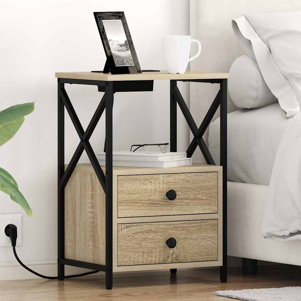 Armadio da Notte 2 pcs Rovere Sonoma 40 x 31 x 60 cm