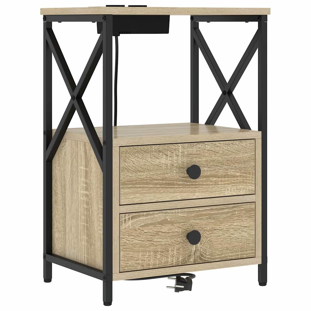 Armadio da Notte 2 pcs Rovere Sonoma 40 x 31 x 60 cm
