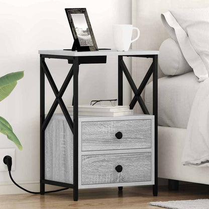 Armadio da Notte con cassetto Grigio Sonoma 40 x 31 x 60 cm