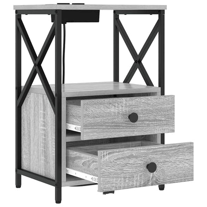 Armadio da Notte con cassetto Grigio Sonoma 40 x 31 x 60 cm