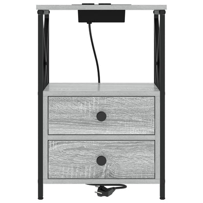 Armadio da Notte 2 pcs Grigio Sonoma 40 x 31 x 60 cm