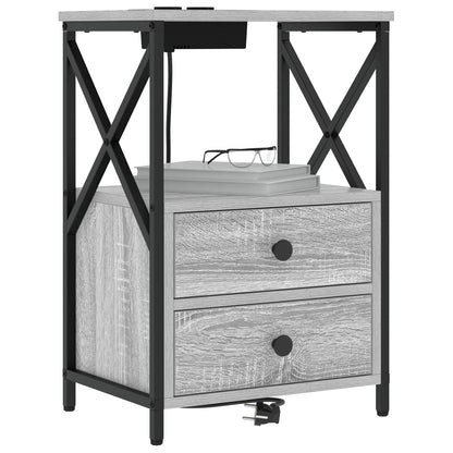 Armadio da Notte 2 pcs Grigio Sonoma 40 x 31 x 60 cm