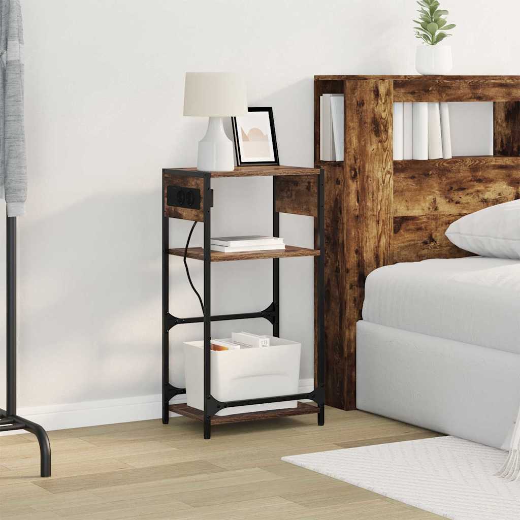 Armadio da Notte Rovere fumÃ© 40 x 27 x 76 cm Legno multistrato