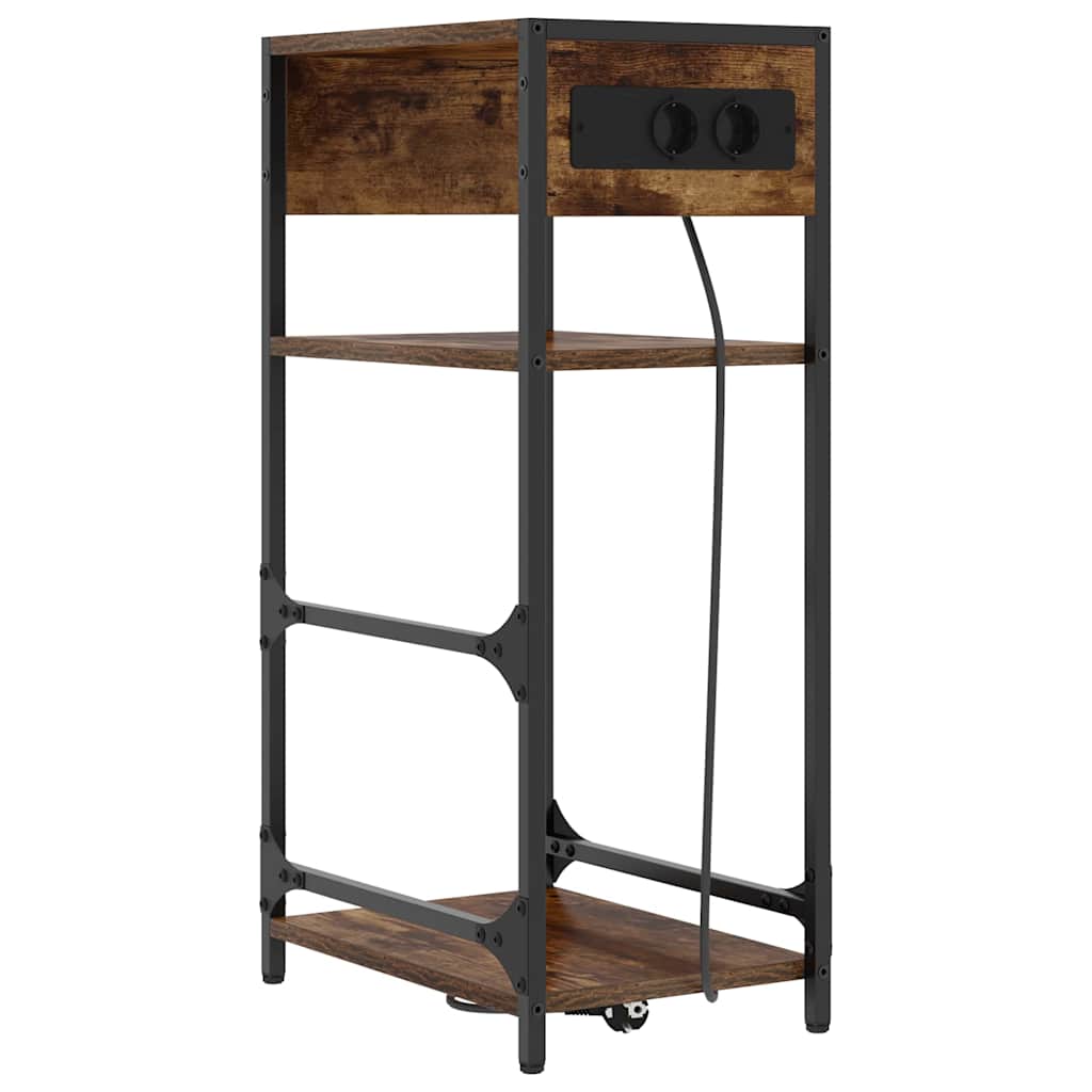 Armadio da Notte Rovere fumÃ© 40 x 27 x 76 cm Legno multistrato