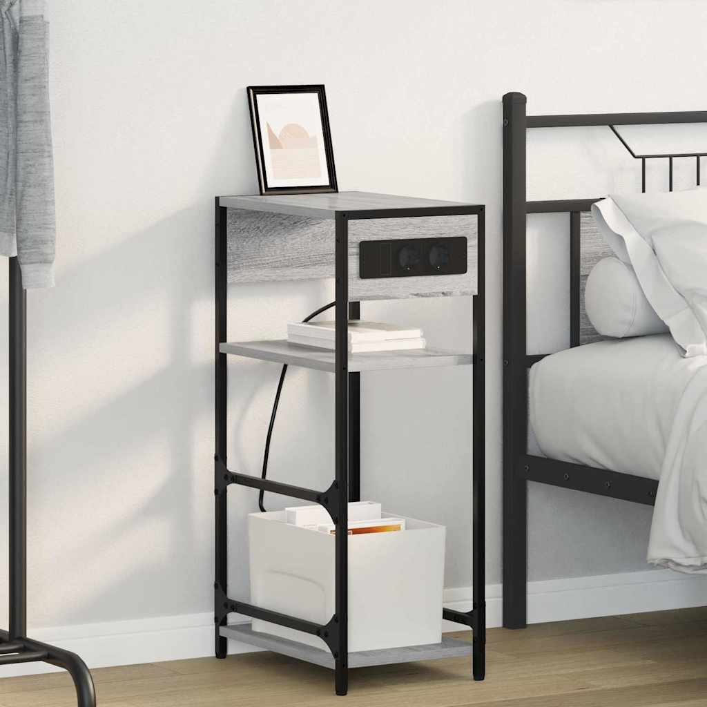 Armadio da Notte Grigio Sonoma 40 x 27 x 76 cm