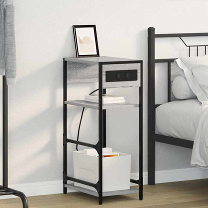 Armadio da Notte Grigio Sonoma 40 x 27 x 76 cm