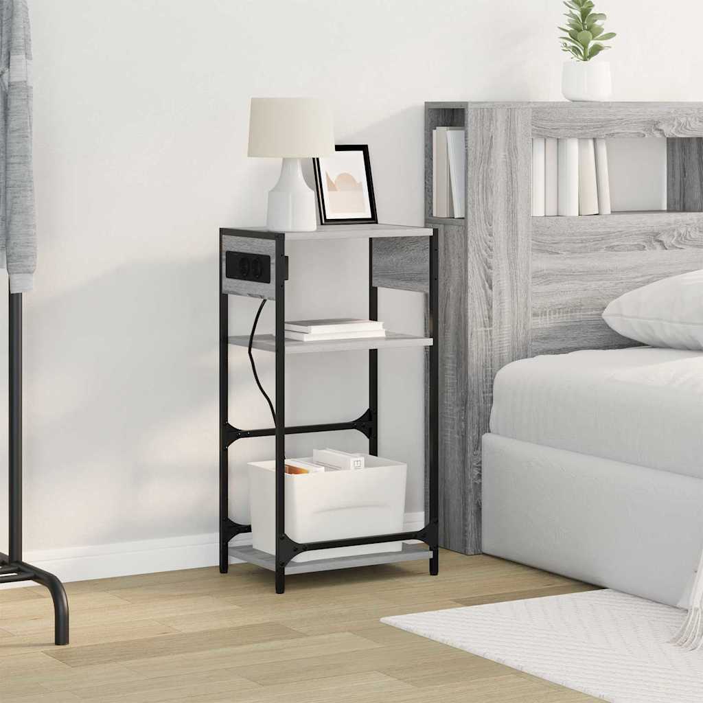 Armadio da Notte Grigio Sonoma 40 x 27 x 76 cm