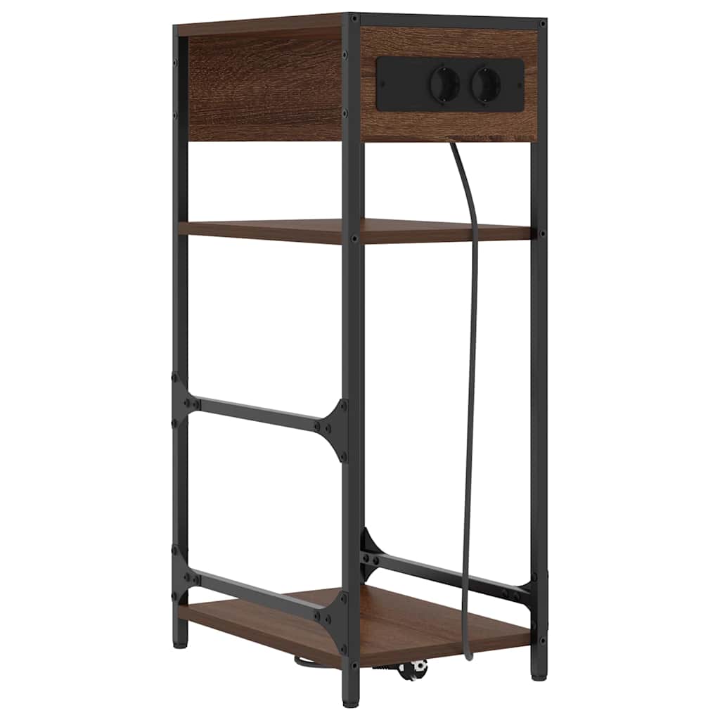 Armadio da Notte Rovere Marrone 40 x 27 x 76 cm