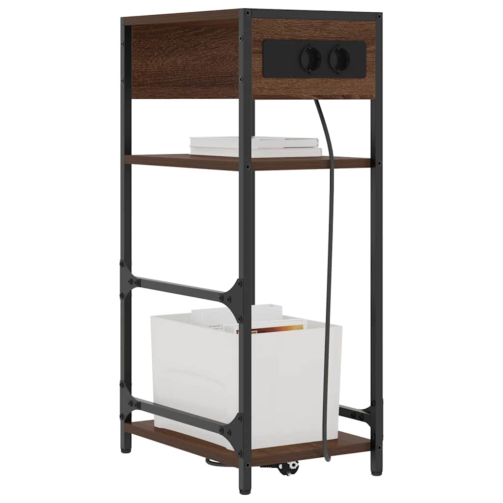 Armadio da Notte Rovere Marrone 40 x 27 x 76 cm