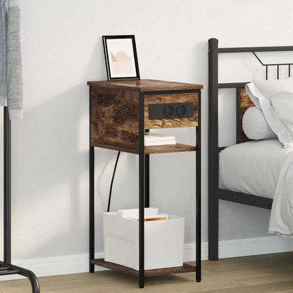 Armadio da Notte Rovere fumÃ© 41 x 28 x 76 cm Legno multistrato