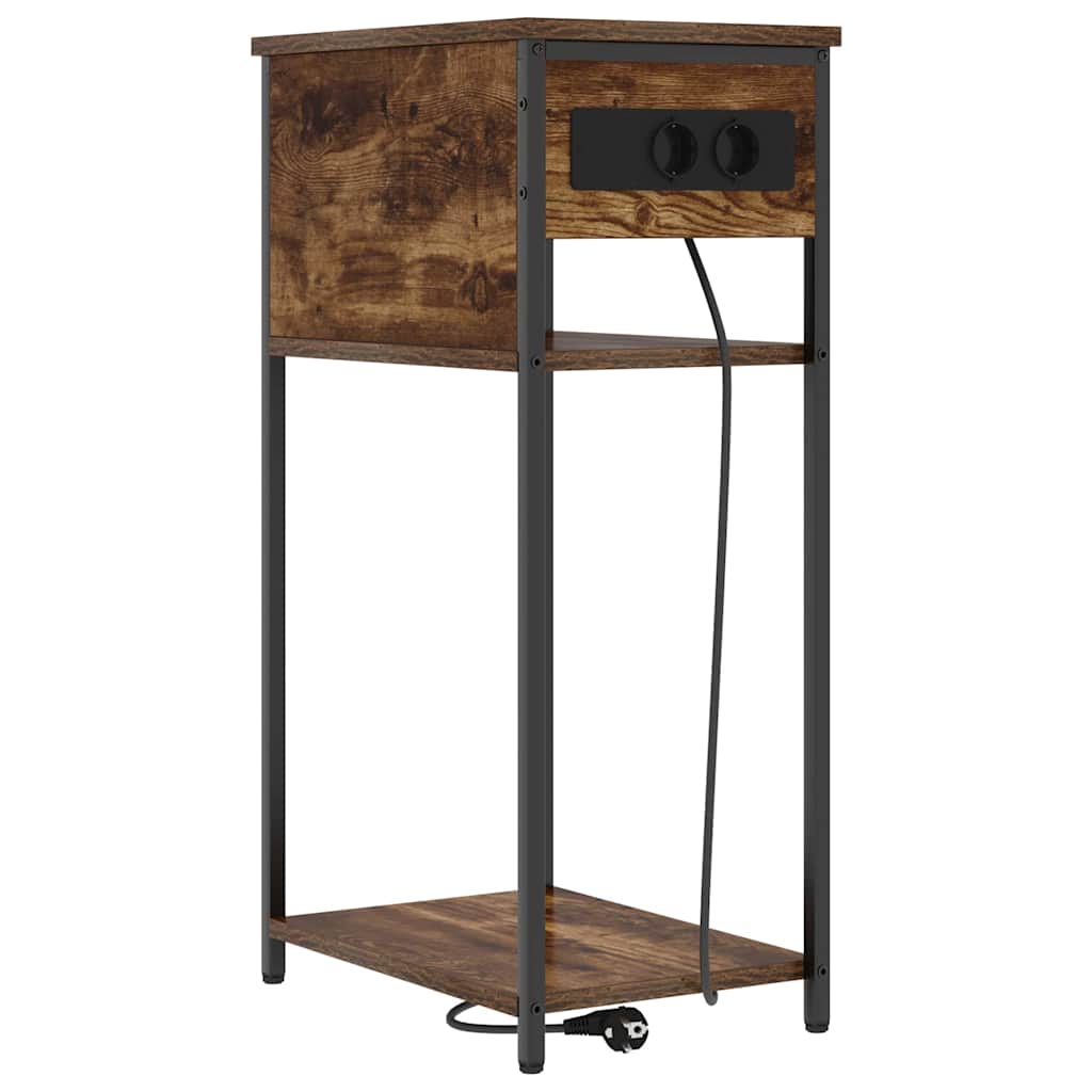Armadio da Notte Rovere fumÃ© 41 x 28 x 76 cm Legno multistrato