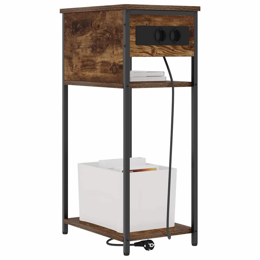 Armadio da Notte Rovere fumÃ© 41 x 28 x 76 cm Legno multistrato