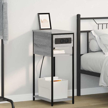 Armadio da Notte Grigio Sonoma 41 x 28 x 76 cm