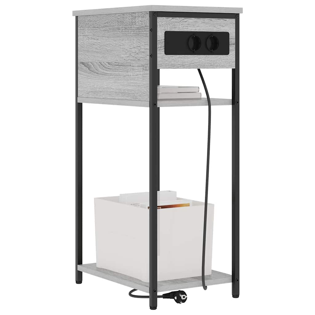 Armadio da Notte Grigio Sonoma 41 x 28 x 76 cm