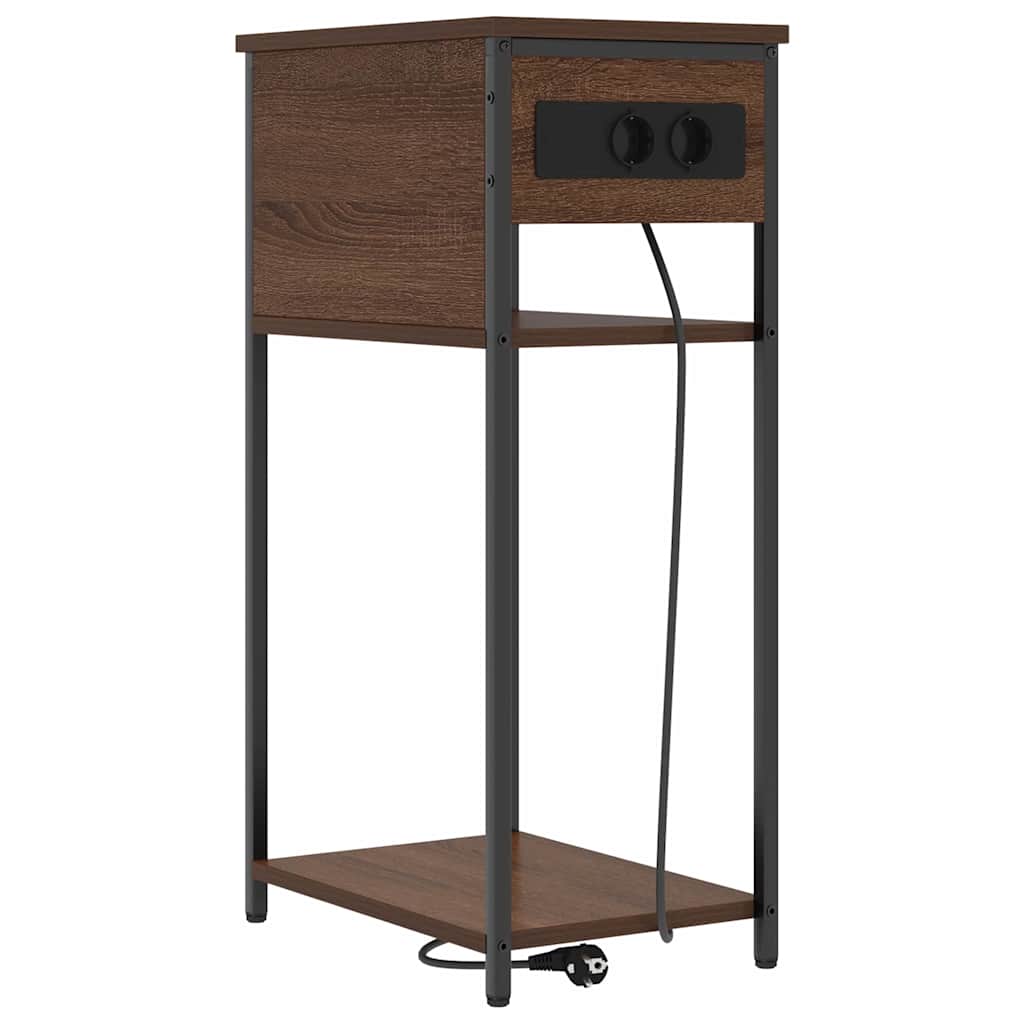 Armadio da Notte Rovere Marrone 41 x 28 x 76 cm