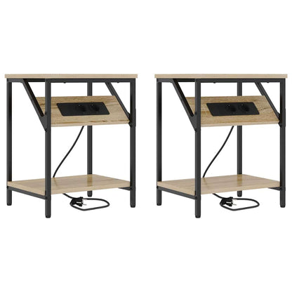 Armadio da Notte 2 pcs Rovere Sonoma 38 x 30 x 48 cm