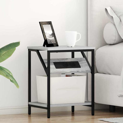 Armadio da Notte 2 pcs Grigio Sonoma 38 x 30 x 48 cm