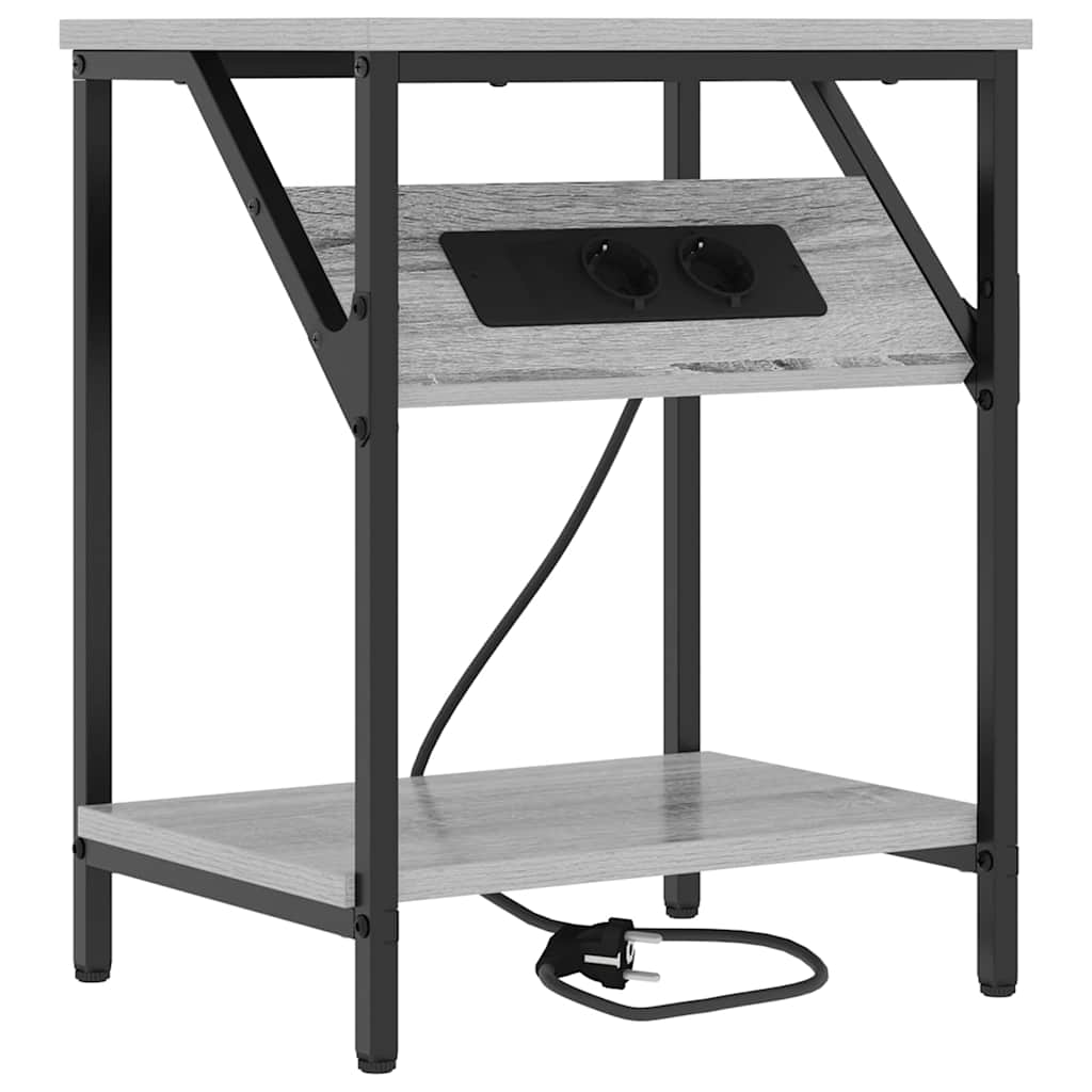 Armadio da Notte 2 pcs Grigio Sonoma 38 x 30 x 48 cm