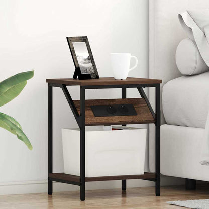 Armadio da Notte 2 pcs Rovere Marrone 38 x 30 x 48 cm