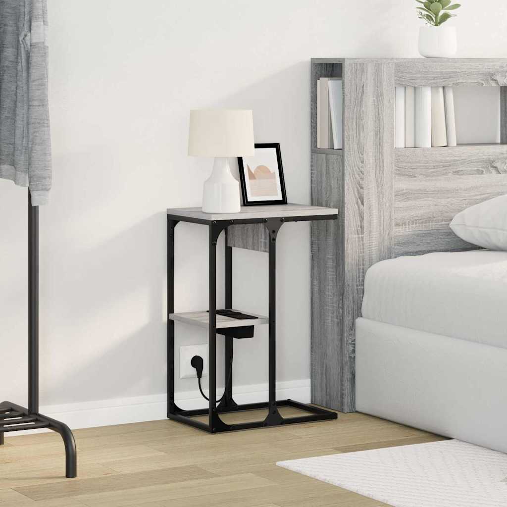 Armadio da Notte Grigio Sonoma 41,5 x 26 x 60,5 cm