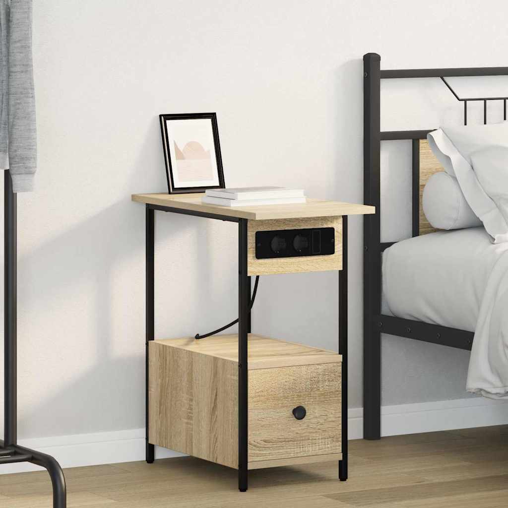 Armadio da Notte con cassetto Rovere Sonoma 60 x 30 x 61 cm
