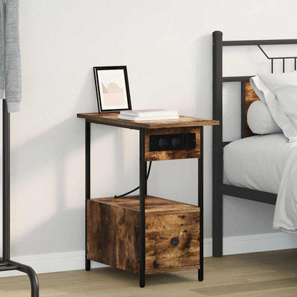 Armadio da Notte Rovere fumÃ© 60 x 30 x 61 cm Legno multistrato