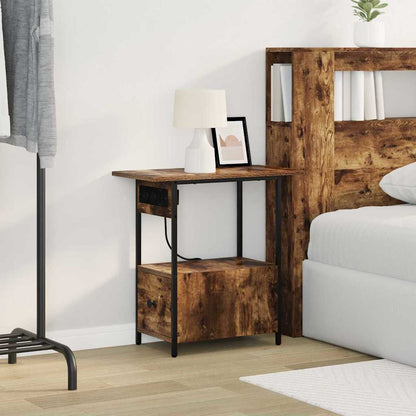 Armadio da Notte Rovere fumÃ© 60 x 30 x 61 cm Legno multistrato