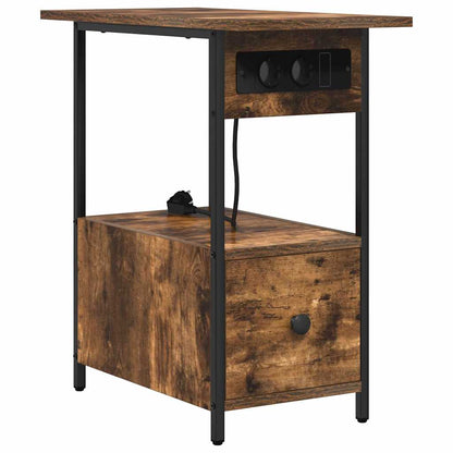 Armadio da Notte Rovere fumÃ© 60 x 30 x 61 cm Legno multistrato