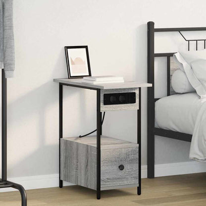Armadio da Notte con cassetto Grigio Sonoma 60 x 30 x 61 cm