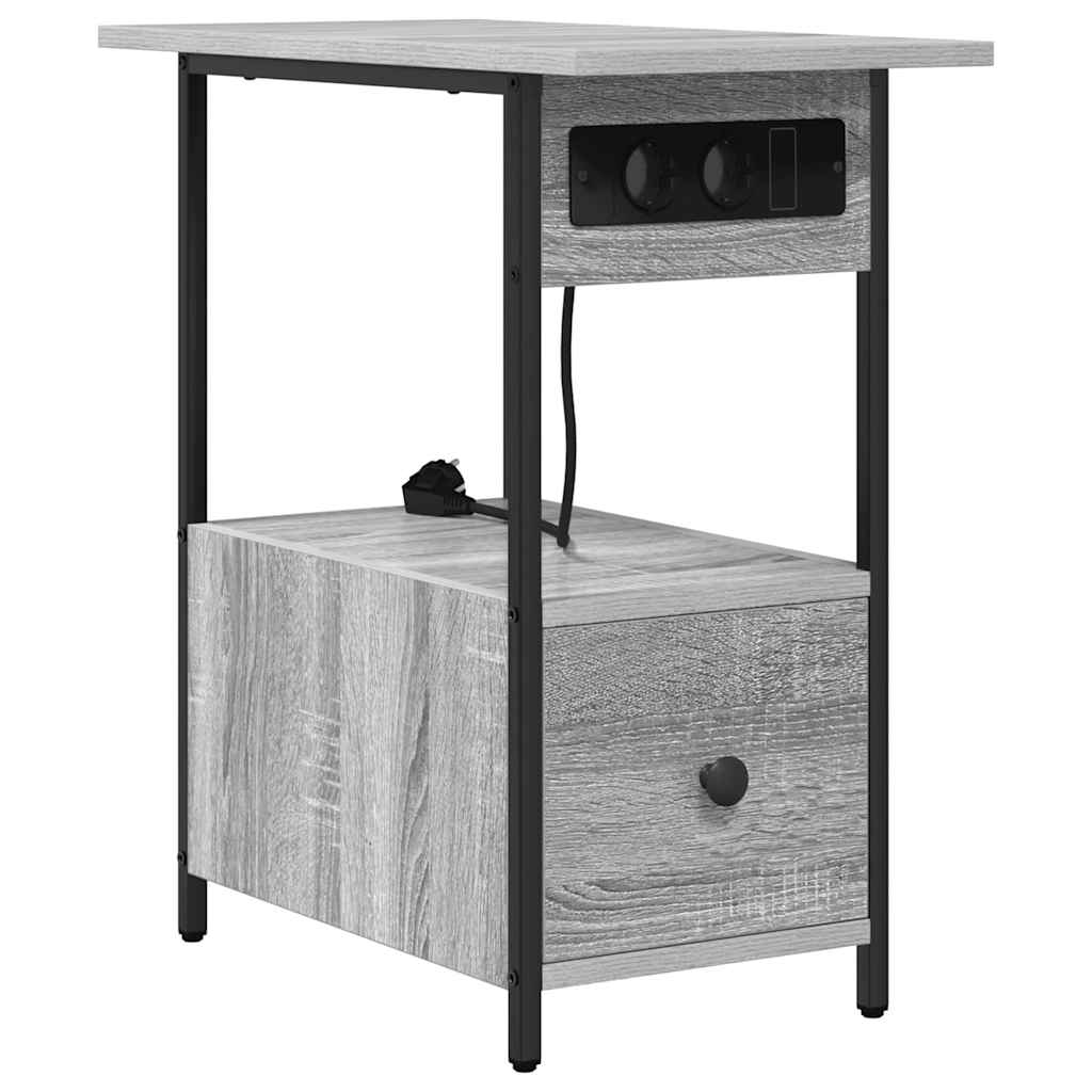 Armadio da Notte con cassetto Grigio Sonoma 60 x 30 x 61 cm