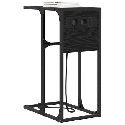 Armadio da Notte Rovere Nero 41,5 x 26 x 60,5 cm
