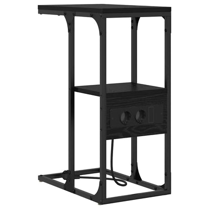 Armadio da Notte Rovere Nero 41,5 x 26 x 60,5 cm
