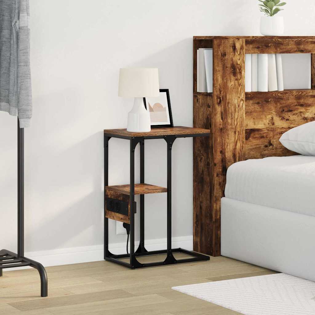 Armadio da Notte con cassetto Rovere fumo 41.5 x 26 x 60.5 cm