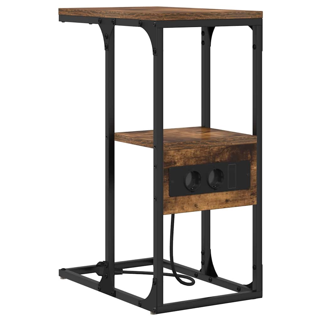 Armadio da Notte con cassetto Rovere fumo 41.5 x 26 x 60.5 cm
